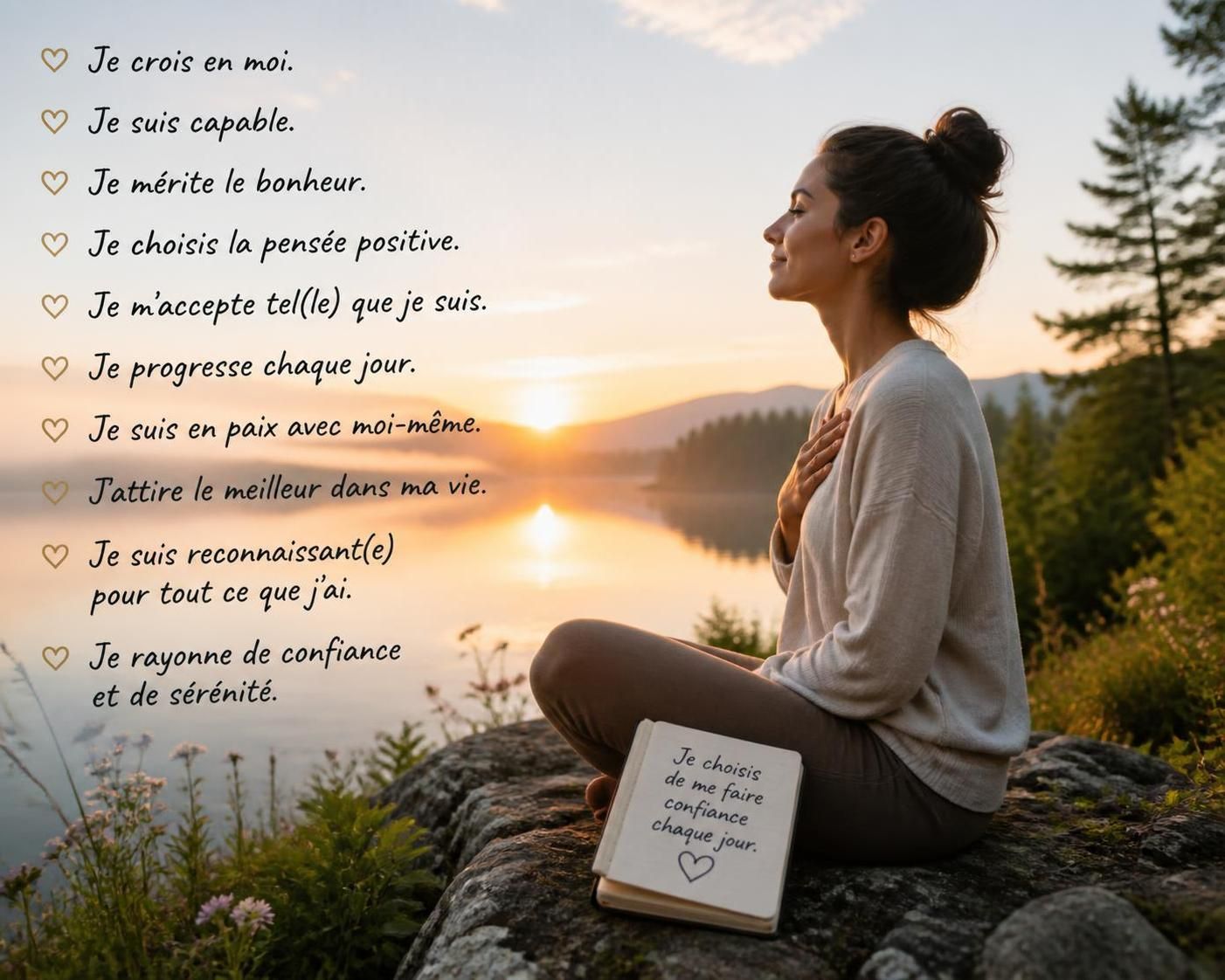 découvrez des affirmations positives efficaces pour renforcer votre confiance en soi chaque jour et développer une attitude positive au quotidien.